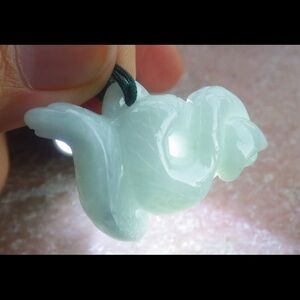 Elegant Jadeite jade snake Pendant Necklace